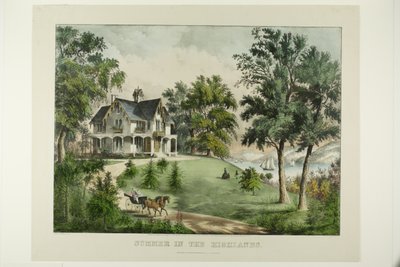 Zomer in de Hooglanden door Currier and Ives