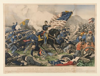 De slag bij Williamsburg, Va. 5 mei 1862 door Currier and Ives
