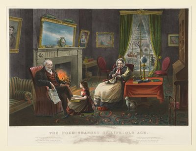 De Vier Seizoenen van het Leven - Ouderdom door Currier and Ives