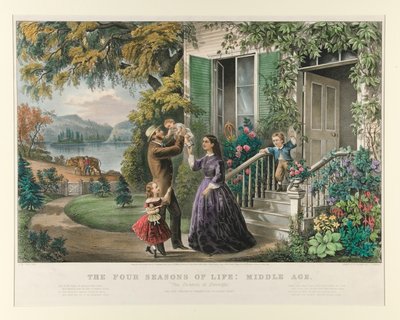 De Vier Seizoenen van het Leven: Middelbare Leeftijd door Currier and Ives