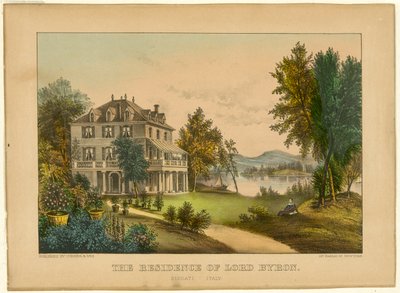 De Residentie van Lord Byron door Currier and Ives