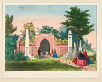 Het graf van Washington / Mount Vernon, VA door Currier and Ives