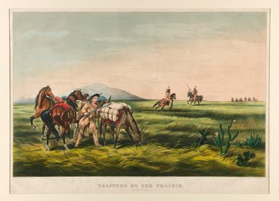 Vallen op de prairie / Vrede of oorlog? door Currier and Ives