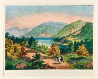 Uitzicht op de Potomac bij Harper door Currier and Ives