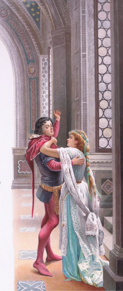 Wilt gij gaan? Het is nog geen nieuwe dag, illustratie uit Romeo en Julia door Curtazzo Curtazzo