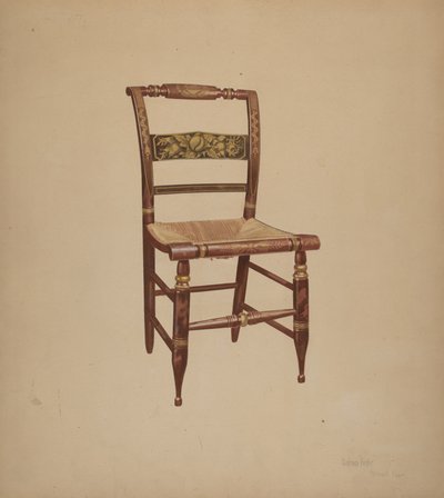 Hitchcock stoel door Cushman Parker