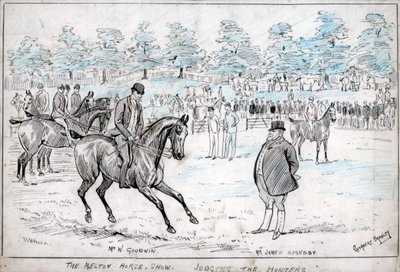 De Melton paardenshow, beoordeling van de jagers door Cuthbert Bradley