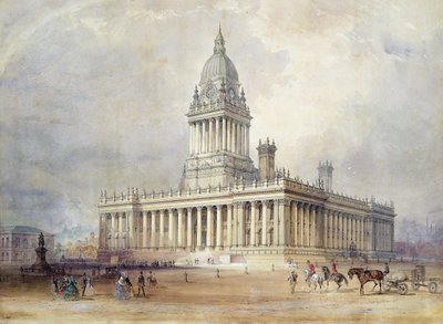 Ontwerp voor het Stadhuis van Leeds door Cuthbert Brodrick