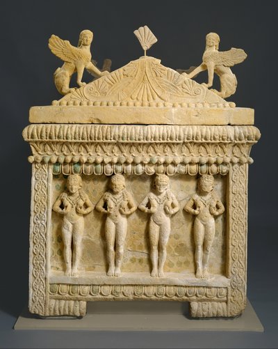 Kalkstenen Sarcofaag: de Amathus Sarcofaag, c.460 v.Chr. door Cypriot