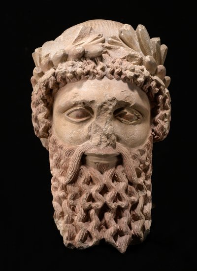 Hoofd van een god of priester, ca. 450-425 v.Chr. door Cypriot School