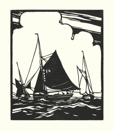 Vissersboten en schuiten: Whitstable oesterboot door Cyril A. Wilkinson
