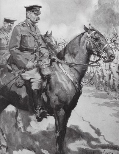 Lord Kitchener inspecteert een deel van 