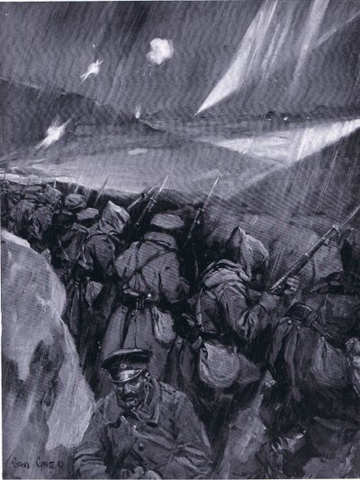 Bulgaren belegeren Adrianopel (1912-1913) Balkanoorlog, uit Hutchinson