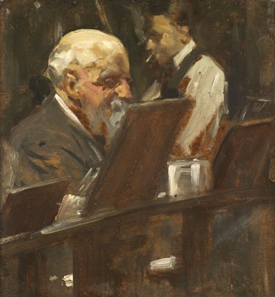 John Anster Fitzgerald, de Feeënschilder, bij de Schetsclub door Cyrus Cuneo