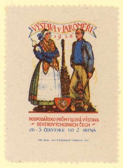 Noordoost-Bohemen Economische en Industriële Tentoonstelling, Jaromer, Tsjechoslowakije, 1926 door Czech School