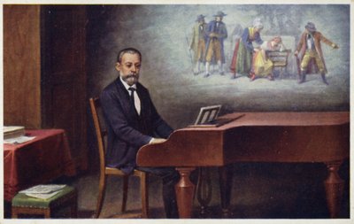 Portret van Bedrich Smetana door Czech School