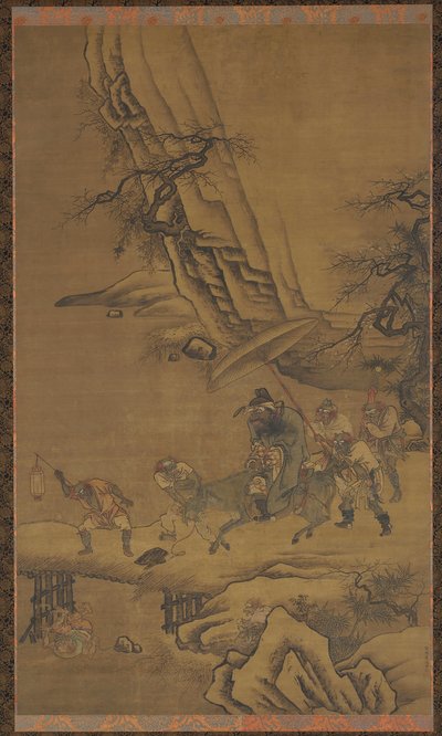 Zhong Kui en Demonen die een Brug Oversteken, 15e eeuw door Dai Jin