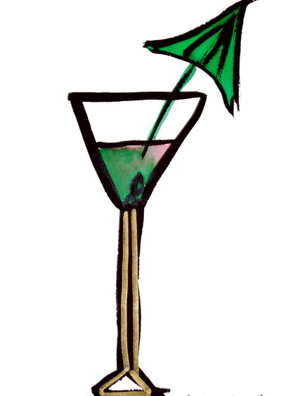 Cocktailglas door Daisy de Villeneuve