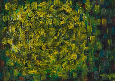 Levendig groen-geel abstract door Dale Hefer