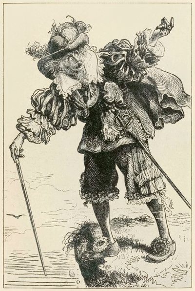 Atheïst lacht Christian en Hopeful uit De Pelgrimsreis Van Deze Wereld, Naar Die Welke Komt door John Bunyan (1628-1688) illustratie door Thomas Dalziel (1823-1906) door Dalziel Brothers
