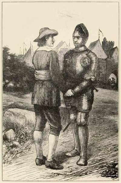 Hopeful en Christian uit De Pelgrimsreis Van Deze Wereld, Naar Die Welke Komt door John Bunyan (1628-1688) illustratie door Thomas Dalziel (1823-1906) door Dalziel Brothers