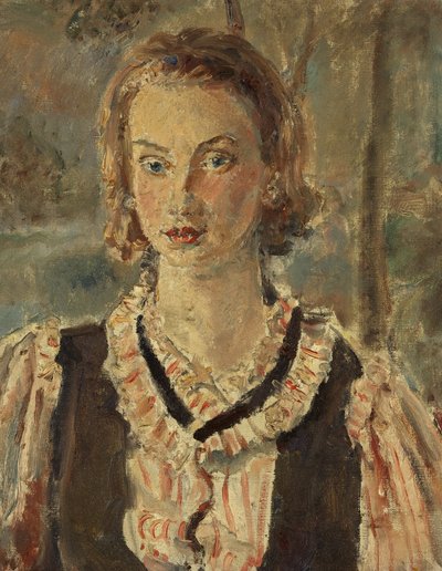 Portret van een meisje door Dame Ethel Walker