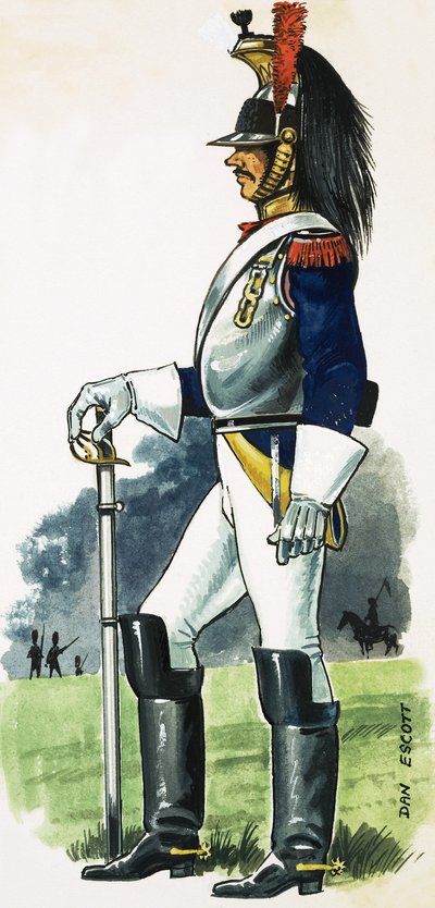 Franse bereden kurassier van het keizerlijke leger van Frankrijk door Dan Escott