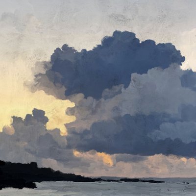 Zonsondergang in Porthmeor door Dan Hobday