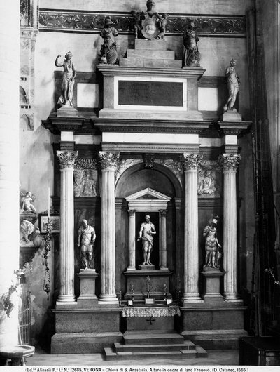 Architectonisch altaar ter ere van Iano Fregoso, ca. 1565 door Danese Cattaneo
