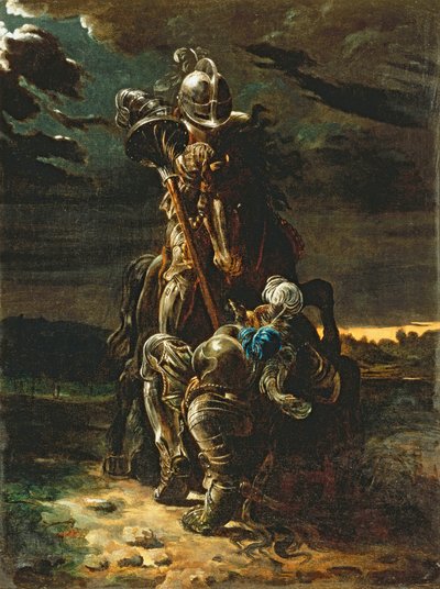 En in de Eerste Carrière Renden ze, de Elfenridder Viel Paard en Man door Daniel Maclise