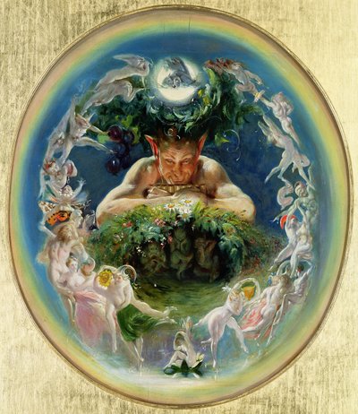 Faun en de Feeën, c.1834 door Daniel Maclise