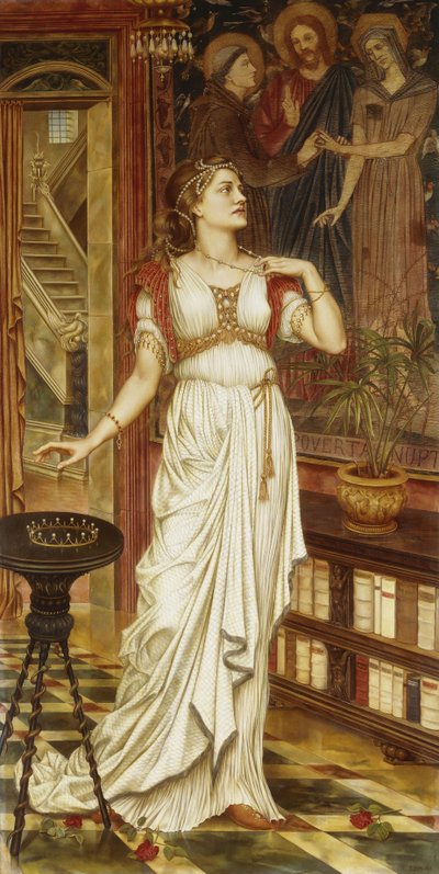 Zoek de pantoffel bij buurman Flamborough door Daniel Maclise