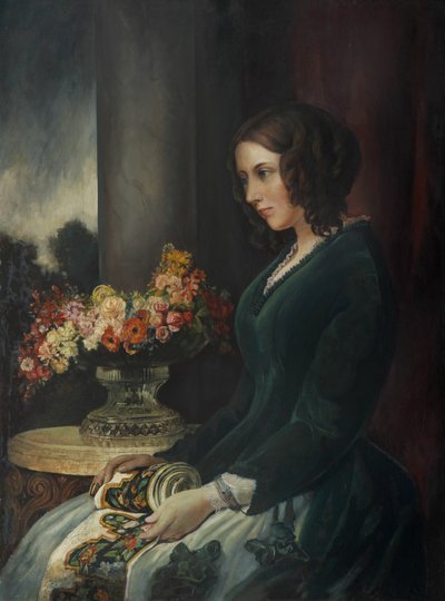 Portret van Catherine Dickens, ca. 1847 door Daniel Maclise