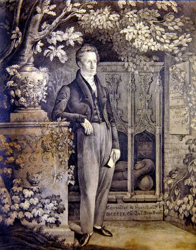 Portret van Richard Sainthill, c.1820-c.1850 door Daniel Maclise