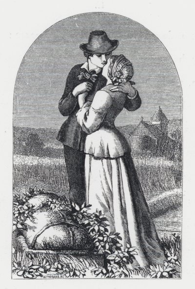 Illustratie voor Tennysons gedicht, De Prinses door Daniel (after) Maclise