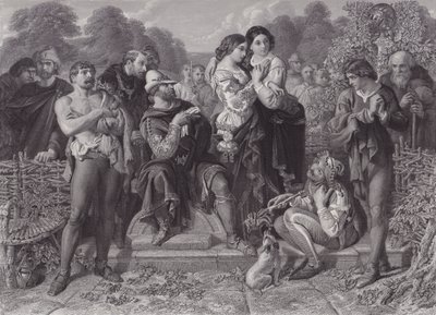 Orlando en de Worstelaar, "Zoals je het leuk vindt" door Daniel (after) Maclise