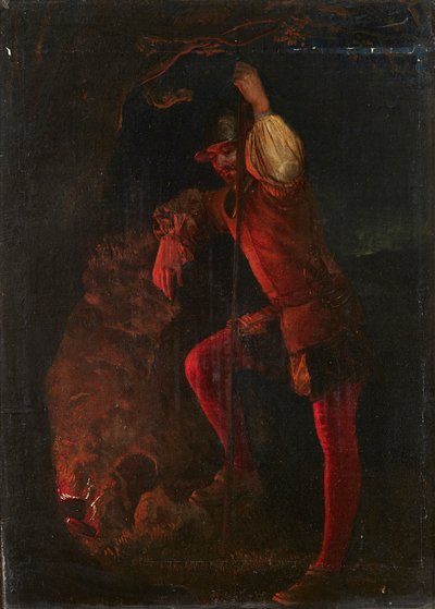 Een moment van rust door Daniel (follower of) Maclise