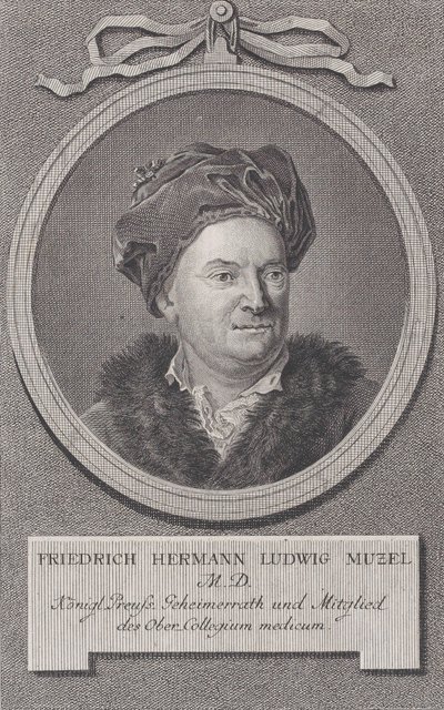 Portret van Friedrich Ludwig Hermann Muzel door Daniel Berger