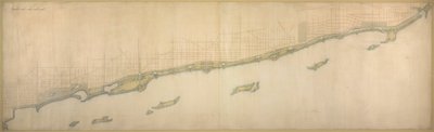 Plaat 50 B uit Plan van Chicago 1909: Lake Shore van Chicago Avenue in het zuiden tot Wilmette... door Daniel Burnham