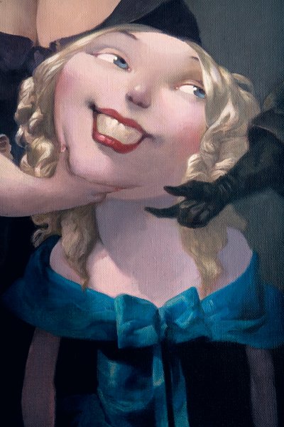 Het voorstel (detail), uit Blauwbaard door Charles Perrault (1628-1703) door Daniel Cacouault