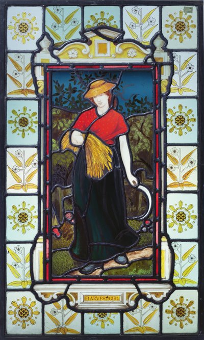 Oogstmeisje, c.1875 door Daniel Cottier