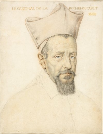 Borstbeeld van kardinaal de la Rochefoucault door Daniel Dumonstier