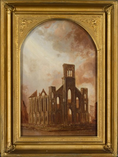 Saint Pauls Universalist Church na de brand van Chicago in 1871, 1872 door Daniel Folger Bigelow