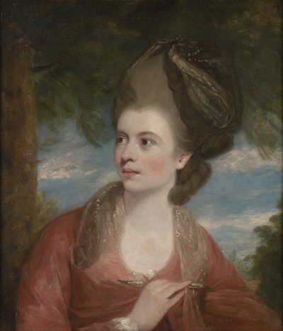Portret van Angelica Kauffmann, RA (1741-1807), schilderes door Daniel Gardner