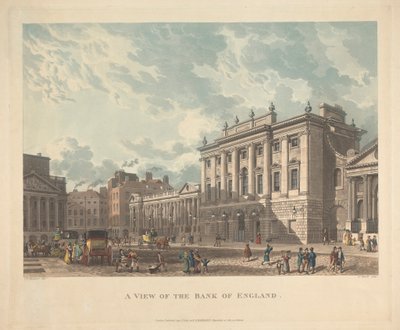 Een Uitzicht op de Bank of England door Daniel Havell