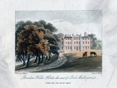 Brocket Hall, Herts, de zetel van Lord Melbourne, 1817 door Daniel Havell
