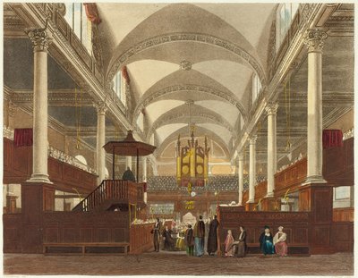 Interieur van de Christuskerk door Daniel Havell
