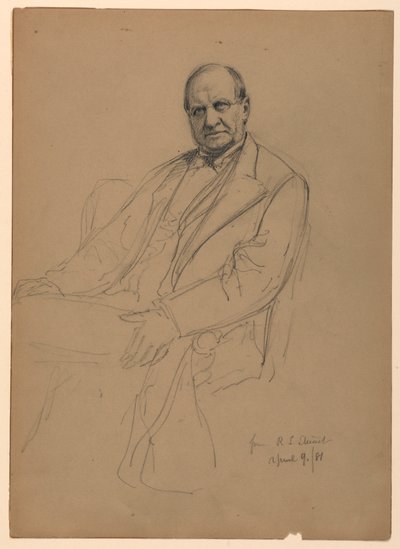 Tekening, Robert L. Stuart zittend, 1881 door Daniel Huntington