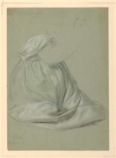 Tekening, Studie voor "Een Magdalena", D, 19 november 1852 door Daniel Huntington
