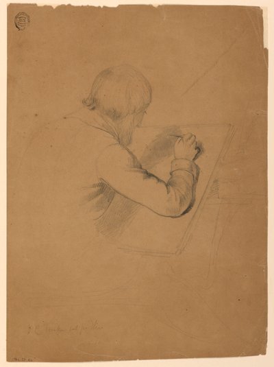 Tekening, Studie voor "Ziekencommunie", 1844-45 door Daniel Huntington